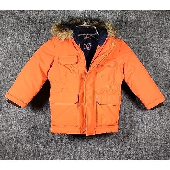 The Children's Place Other - The Children’s Place Toddler Boys Jacket Hooded Faux Fur Trim Size 3t